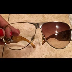 Awesome Large Chanel Aviators with missing lense.